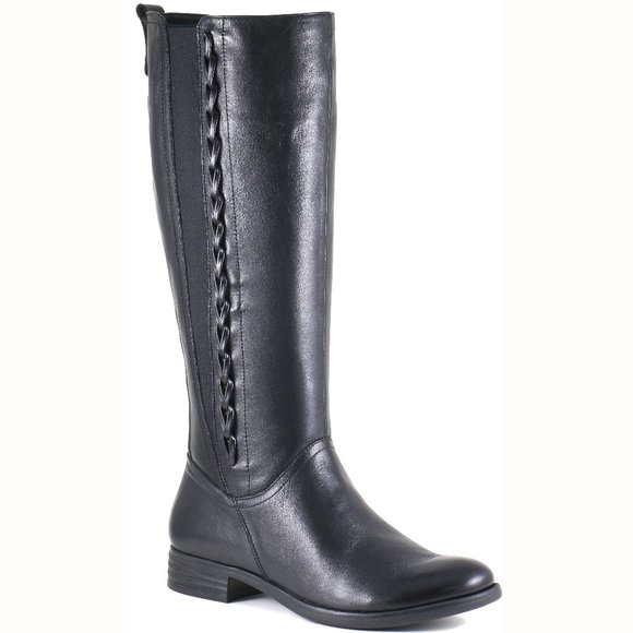 bussola Shoes - Bussola Trista Tall Leather Boot Black Size 8 / 38